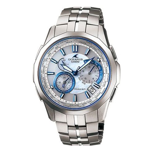 CASIO Solar Powered Mens WhiteBlue Analog OCW-S1400PW-7A2021