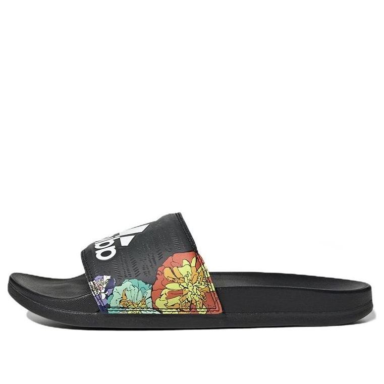 (WMNS) adidas Adilette Comfort Slide 'Black Floral' GW1049
