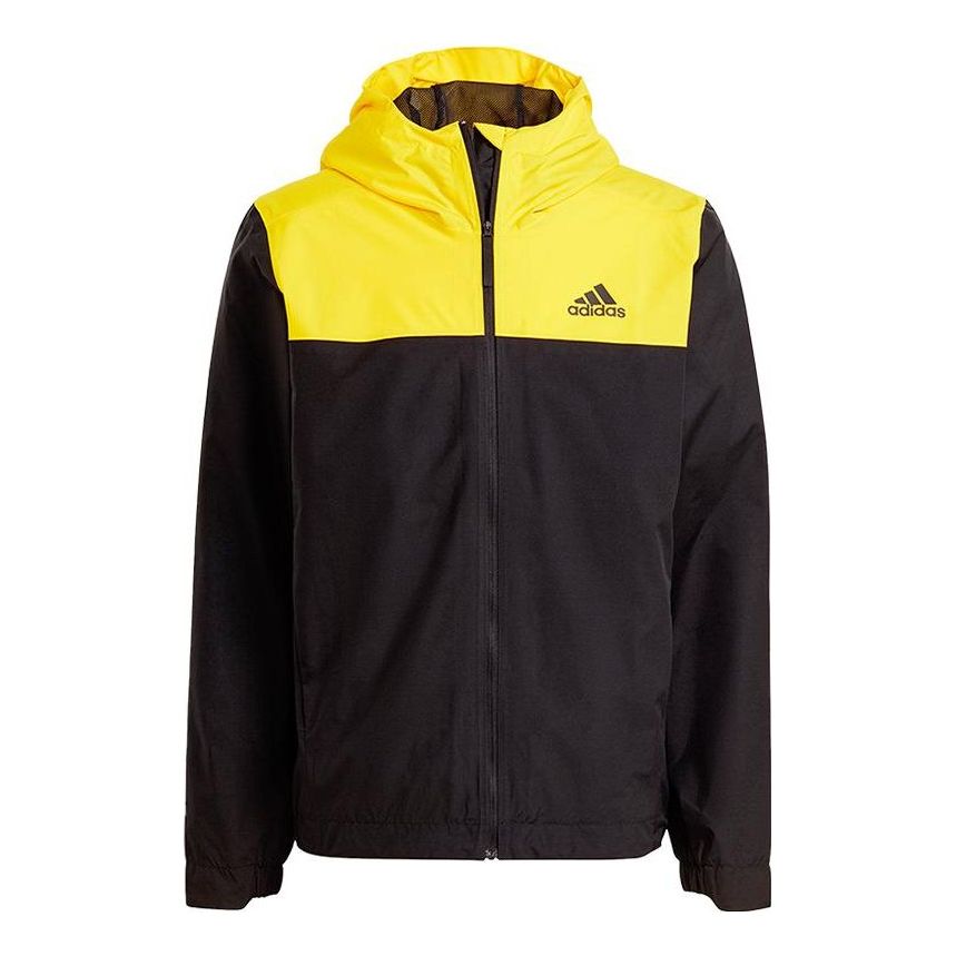 adidas Basic 3-Bandes Rain Ready Jacket 'Yellow Black' GM2165