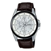 CASIO Quartz Waterproof Mens Brown Analog MTP-E306L-7A