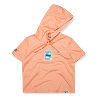 (WMNS) FILA FUSION Printing hooded Short Sleeve Pink T11W036109F-PC