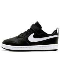 (PS) Nike Court Borough Low 2Velcro 'Black White' BQ5451-002