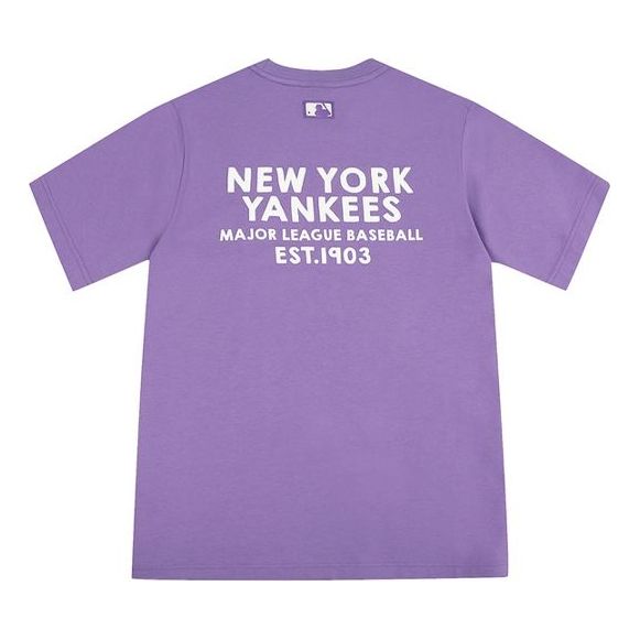 MLB New York Yankees Basic Printing Sports Round Neck Unisex Purple 31TS04031-50C