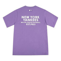 MLB New York Yankees Basic Printing Sports Round Neck Unisex Purple 31TS04031-50C