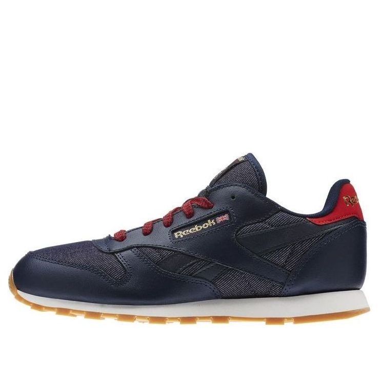 Reebok Classic Leather Dg Non-Slip Wear-Resistant Low Top Shoes/Sneakers Unisex Navy Blue AR2042