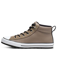 Converse Chuck Taylor All Star Street Leather Mid Top Grey/White 166072C