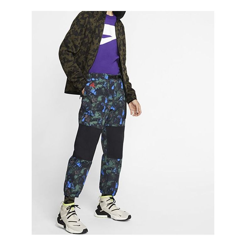 Nike ACG TRAIL Camouflage Big Pocket Cargo Pants Asia Sizing 'Camouflage Blue' CI0454-010