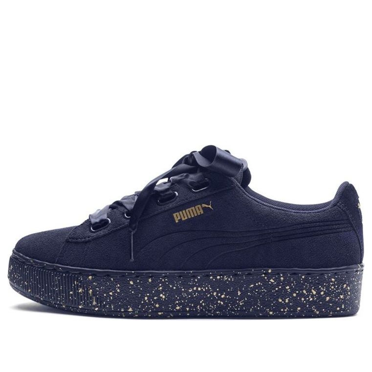 (WMNS) PUMA Vikky Platform Ribbon Casual Board Shoes Blue 366815-03
