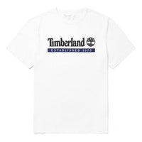 Men's Timberland Logo Printing Short Sleeve White A22SCZ47