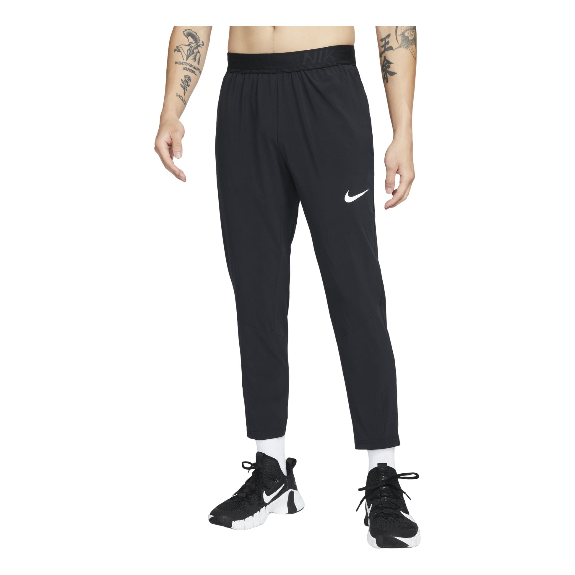 Men's Nike Logo Printing Solid Color Elastic Waistband Sports Pants/Trousers/Joggers Autumn Black DM5949-011