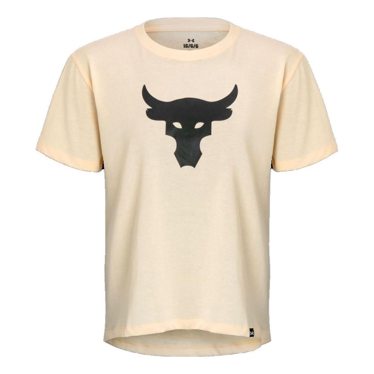 (WMNS) Under Armour Project Rock Brahma Heavyweight T-shirt 'Beige' 1378973-804