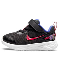 (TD) Nike Revolution 6 Low-Top Running Shoes Black/Red/Purple DD1105-013