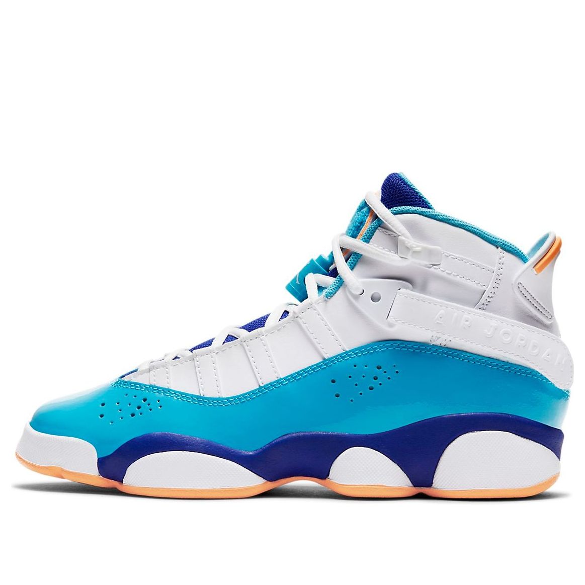 (GS) Air Jordan 6 Rings 'White Blue Orange' 323399-105