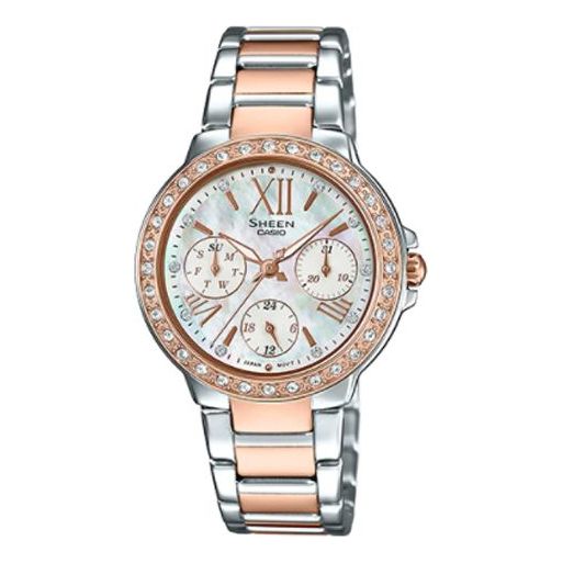 CASIO SHEEN Series Quartz Gold/Silver White Analog SHE-3052SPG-7A