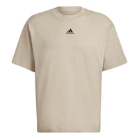adidas BotanDyed Tee Solid Color Small Label Round Neck Sports Short Sleeve Couple Style Khaki HE3068