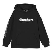 (GS) Skechers Logo Printed Hoodie 'Black White' L423K111-0018