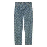 Gucci GG Jacquard Denim Pants 'Blue White' 623953-XDCXD-4632