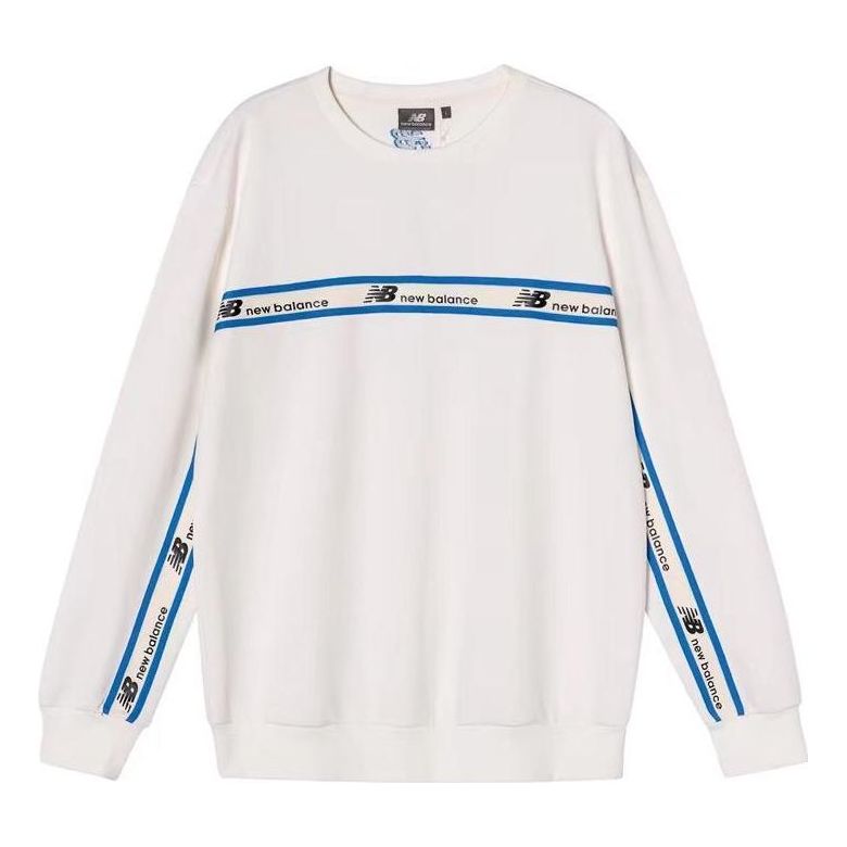 New Balance Vintage Crewneck Sweatshirt Pullover Asia Sizing 'White Blue' NC933031-IV