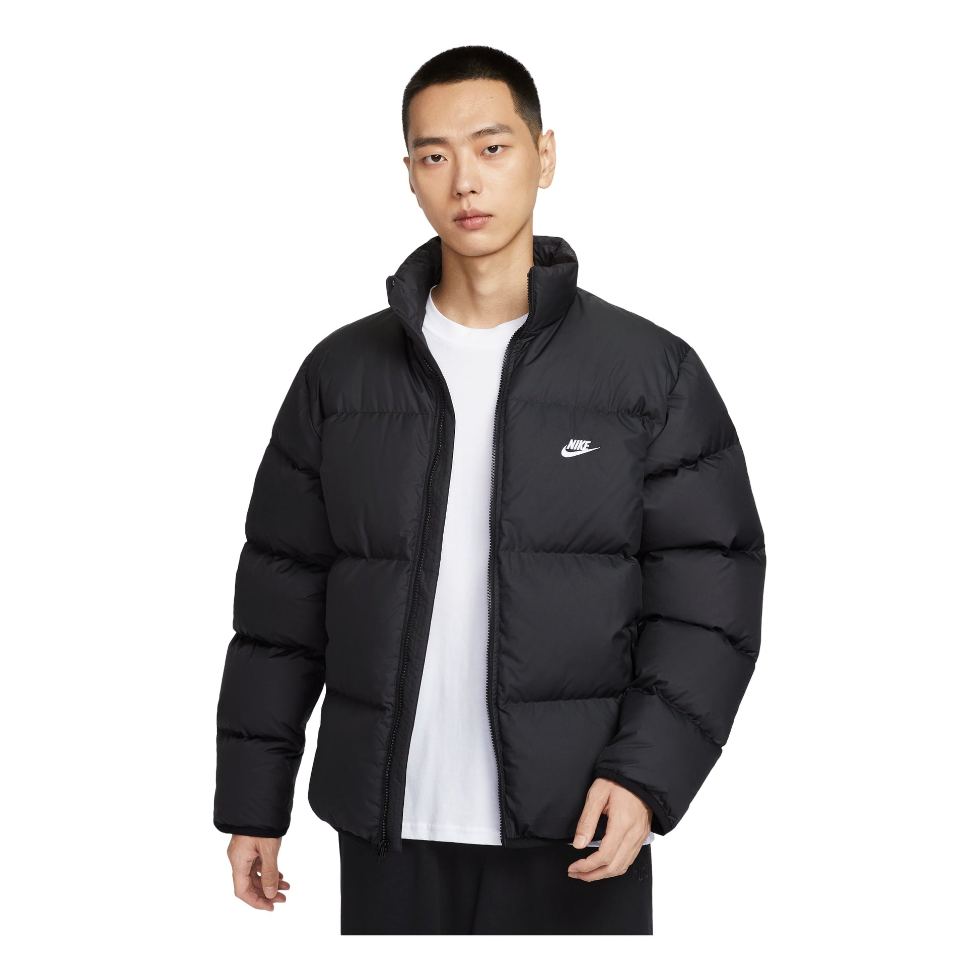 Nike Sportswear Club Therma-FIT Puffer Jacket Asia Sizing 'Black White' IB2976-010