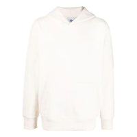Men's adidas originals Solid Color Logo Hooded Pullover Long Sleeves Creamy White HK0318