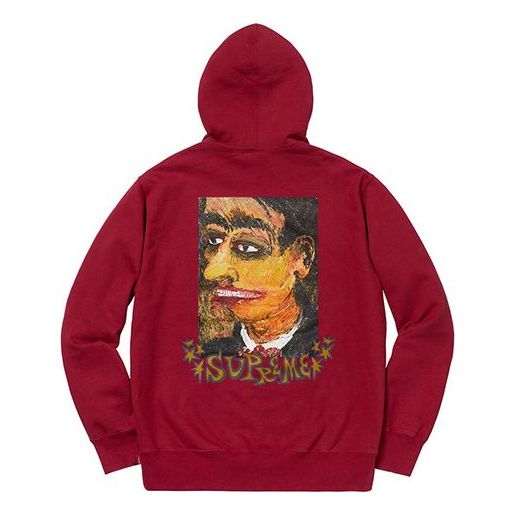 Supreme FW18 Portrait Hooded Sweatshirt Cardinal SUP-FW18-482
