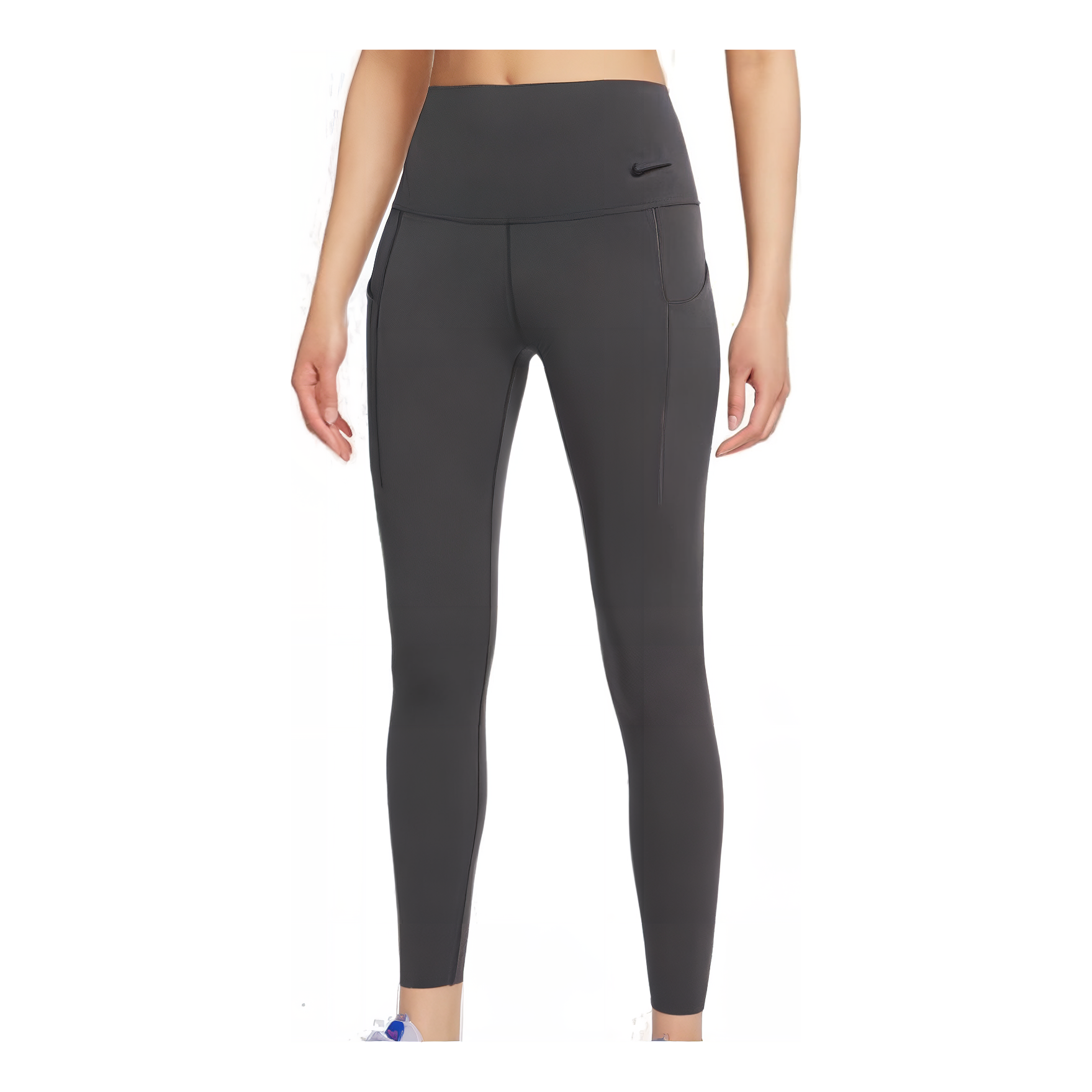 (WMNS) Nike Medium-Support High-Waisted Leggings with Pockets 'Grey' DQ5898-254