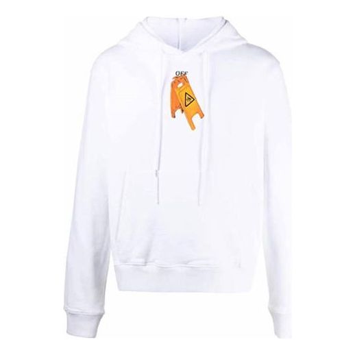 Off-White Arrow Pattern Round Neck Casual Version White OMBB034F20FLE0030110