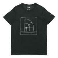 Men's THE NORTH FACE SS20 Geometry Pattern Logo Quick Dry Short Sleeve Black 4998-JK3