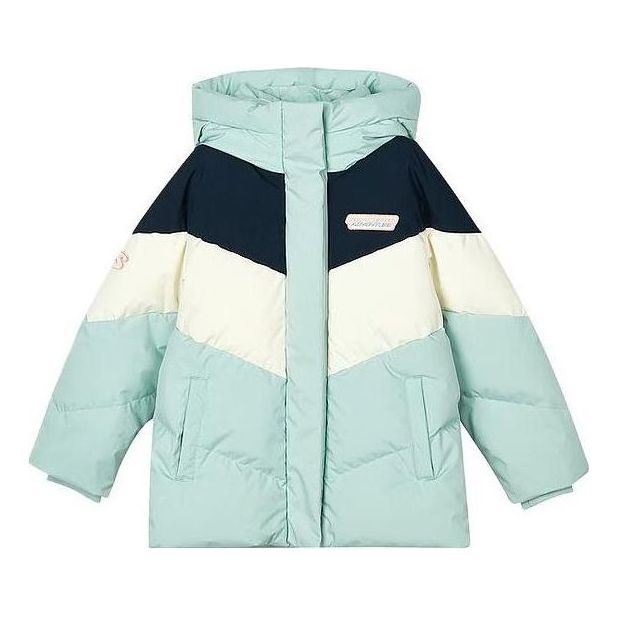 (PS) Skechers Color-Block Down Jacket 'Teal White Black' L423G002-01P9