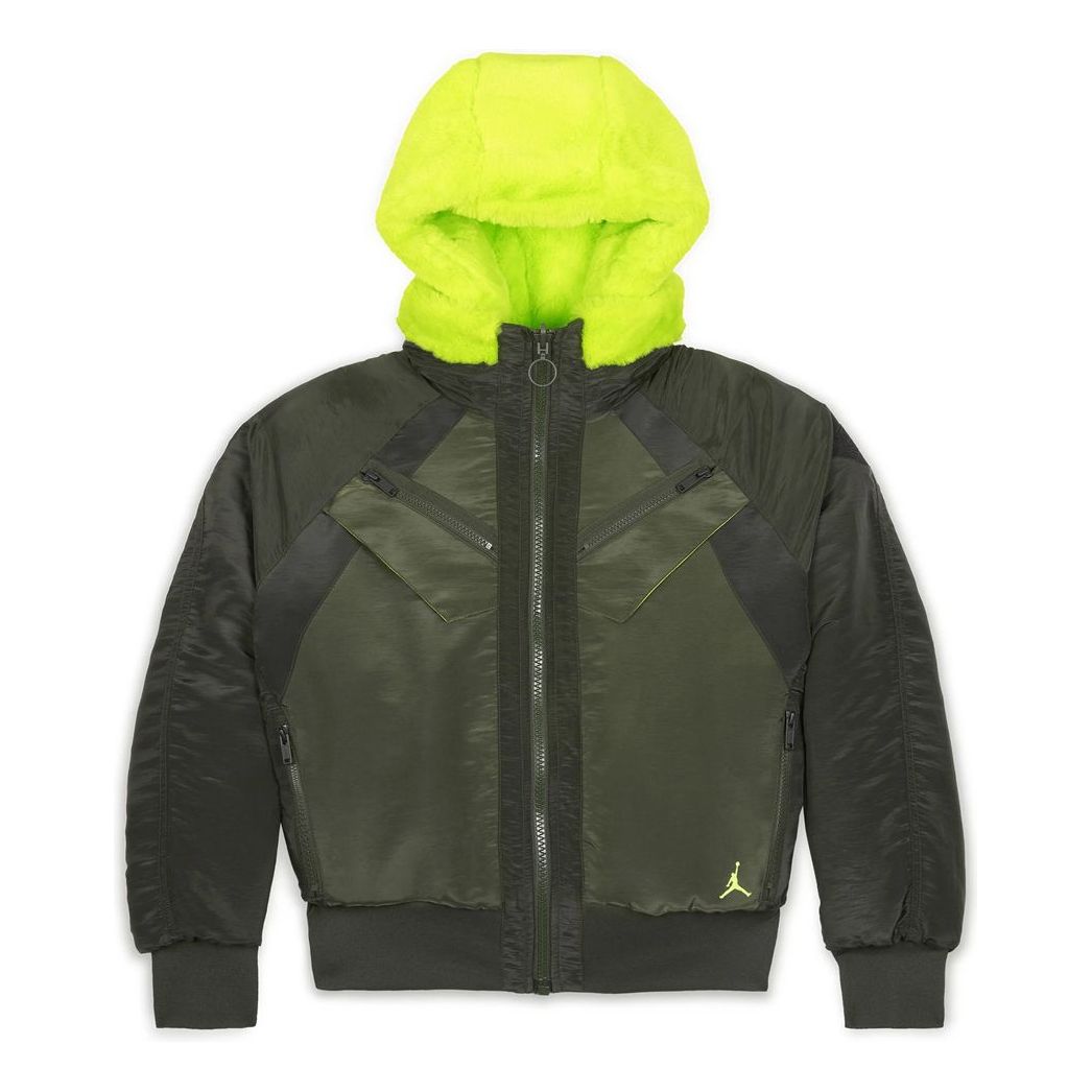 (WMNS) Air Jordan Reversible Bomber Jacket Hooded Jacket US Edition 'Green' CQ6657-325