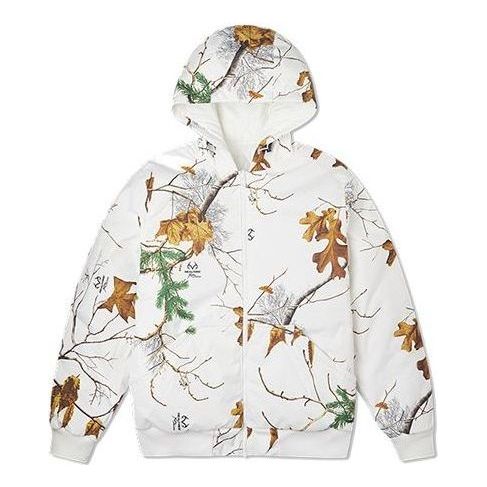 Converse Real Tree Reversible Jacket Leaves Printing Asia Sizing 'Casual White' 10020223A02