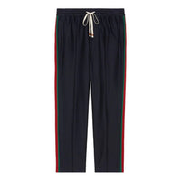 Gucci Cotton Trouser With Web 'Navy Blue' 668500-Z8AQZ-4433