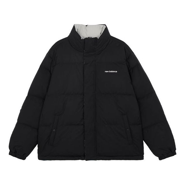 New Balance Warm and Windproof Sports Down Jacket Asia Sizing 'Black Grey' AMJ14306-BK