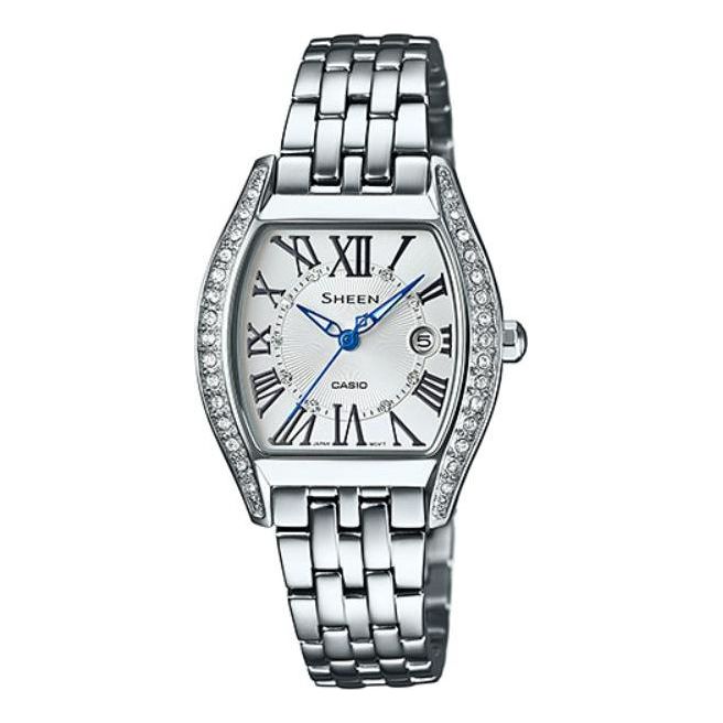 CASIO Sheen Series Quartz Movement Watch Stainless Steel Strap Quartz Movement 34*28mm SHE-4046D-7A