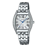 CASIO Sheen Series Quartz Movement Watch Stainless Steel Strap Quartz Movement 34*28mm SHE-4046D-7A