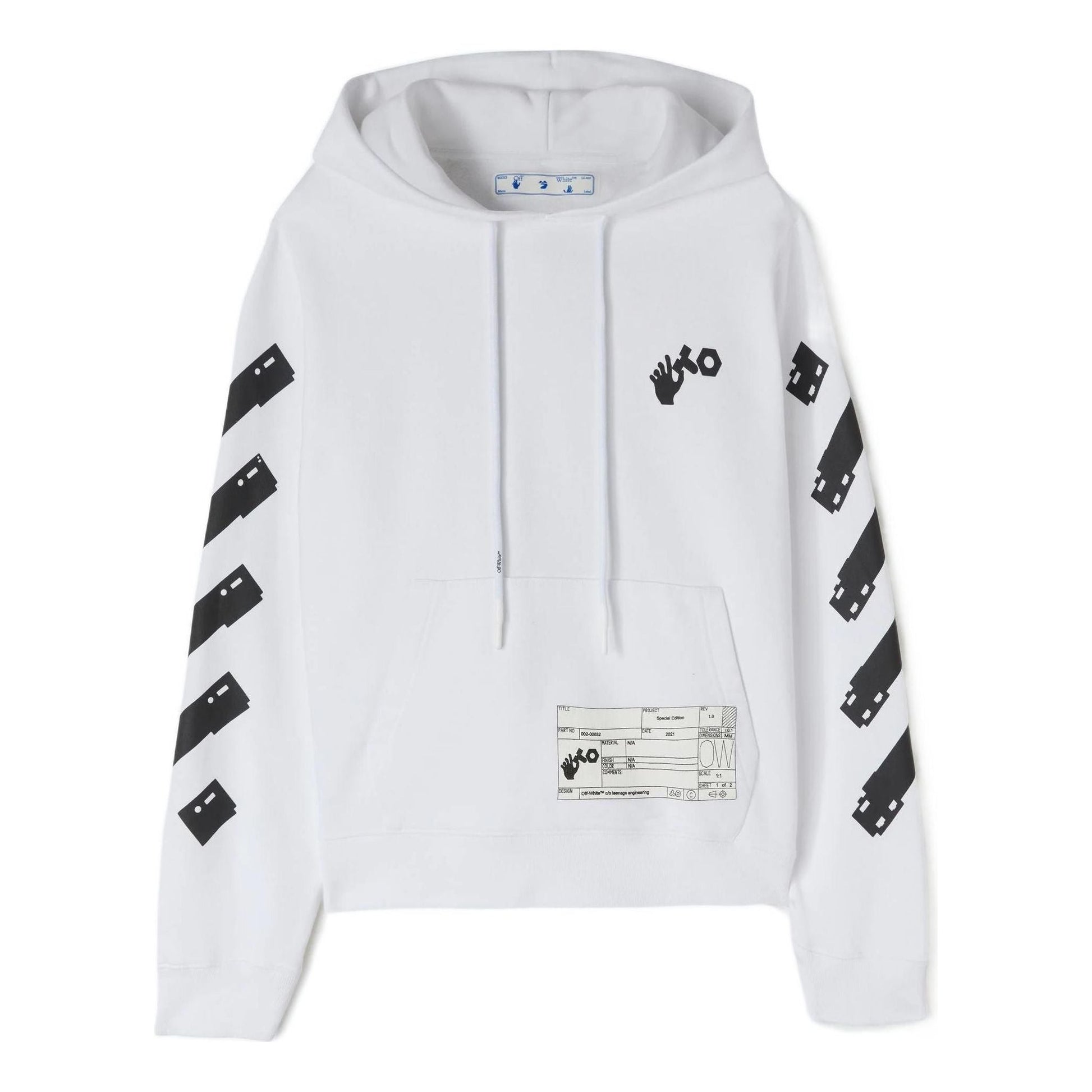 Men's Off-White x Teenage Engineering Crossover Pullover White OMBB034T22FLE0010110