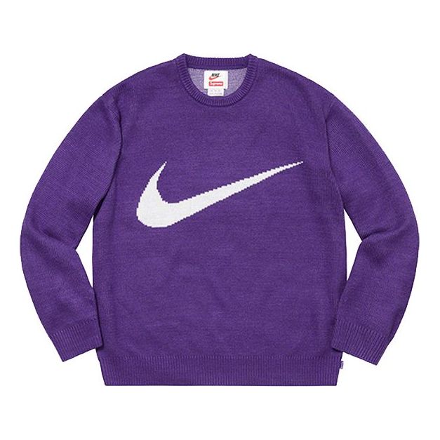 Supreme x Nike SS19 Swoosh Sweater 'Purple' SUP-SS19-10136