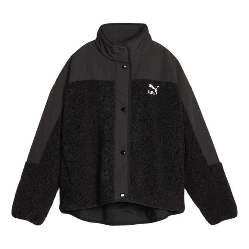 (WMNS) PUMA Classics Sherpa Jacket 'Black' 621691-01