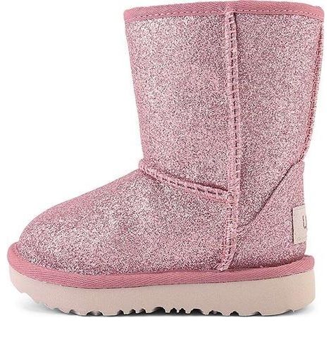 UGG Classic Short II Glitter (Big Kids) Pink 1111852K-PINK