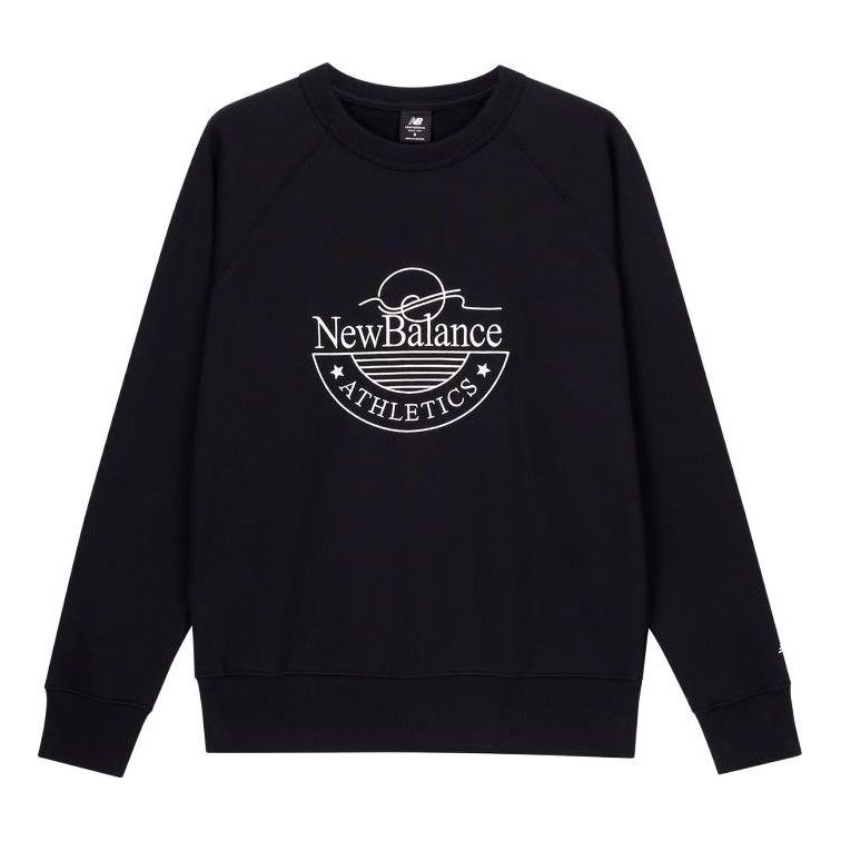 New Balance Athletics Graphic Sweat Crew Asia Sizing 'Black' MT33506-BK