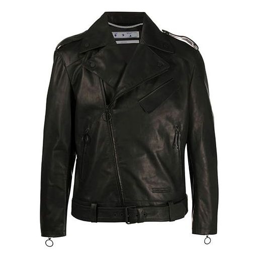 Men's Off-White Logo Pattern Jacket Black OMJG014F20LEA0011001