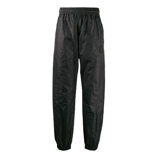 Men's Off-White SS21 Elastic Waistband Solid Color Sports Pants/Trousers/Joggers Loose Fit Black OMCA096E19E140021000