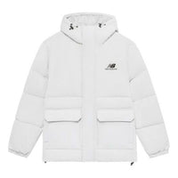 New Balance Logo Puffer Down Jacket Asia Sizing 'White' AMJ23340-GYM