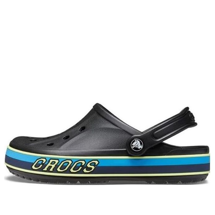 (GS) Crocs Bayaband Sport Band Clogs 'Black Blue' 208321-0C4