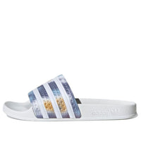 (WMNS) adidas originals Adilette Slides 'White Blue' H00151