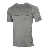 PUMA Quick Dry Breathable Gym Pullover Short Sleeve Gray 517319-14
