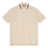 Gucci Cotton Piquet Polo With GG 'Ivory' 753572-XJFUG-9037