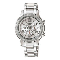 CASIO Waterproof SHEEN Sapphire Crystal Solar Powered Stainless Steel Strap Silver Analog SHN-7505D-7ADR