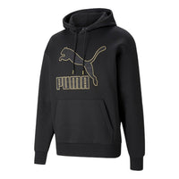 PUMA Logo Luxe Graphic Hoodie 'Black' 534408-01