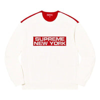 Supreme 2-Tone Sweater 'White Red' SUP-SS22-679